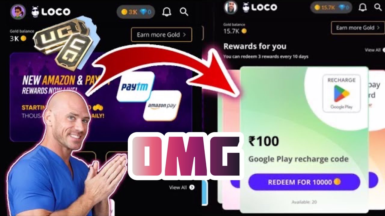 Loco app Rewards available | Loco app UC in BGMi | Loco app Free Fire ...