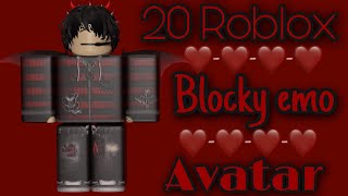 20 Blocky Emo Avatar Looks Joyce N Claudia City Youtube - rich emo blocky roblox avatars