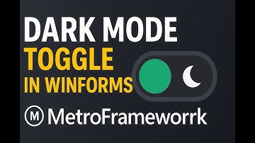 🌙 MetroStyle Dark Mode Toggle in WinForms | Global Theme Switch in C#