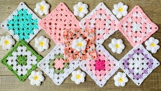 How to Crochet and Join Basic Granny Square, Strawberry Blanket Tutorial Part 1