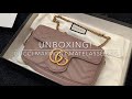 UNBOXING: GUCCI Marmont Matelassé super mini bag (dusty pink) + Different ways to use
