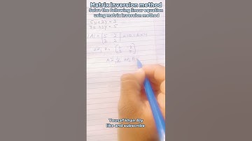 #Matrix #inversion #method #by Yousaf #khan #Aly
