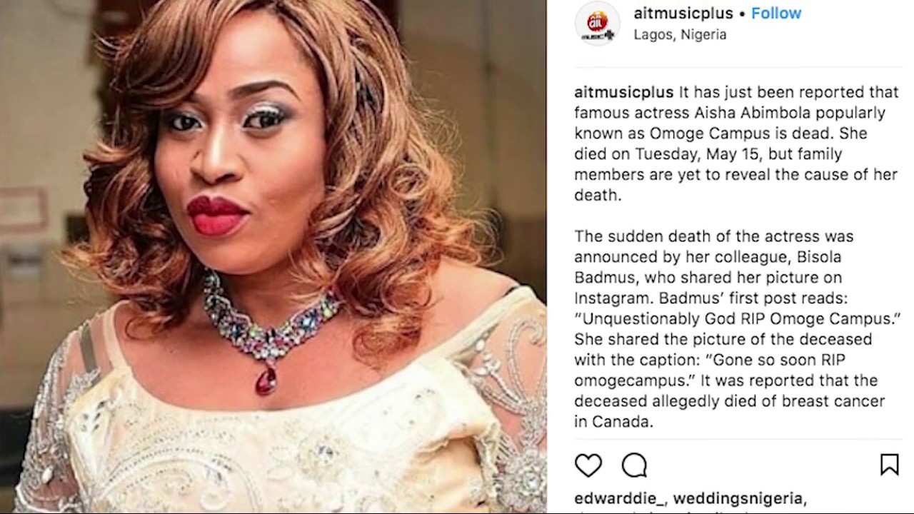 Download TRIBUTE TO LATE ACTRESS AISHA ABIMBOLA {OMOGE CAMPUS}