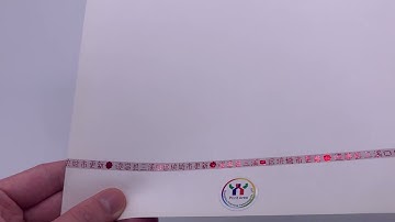 Red thread line with word security paper for goverment certificate
