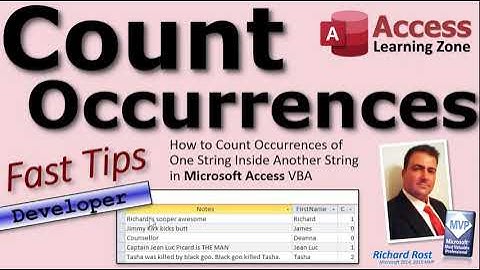 How to Count Occurrences of One String Inside Another String in Microsoft Access VBA