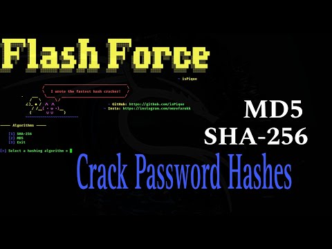 Flash Force Tool Installation Guide | Crack the Hash SHA256 & MD5 Tutorial