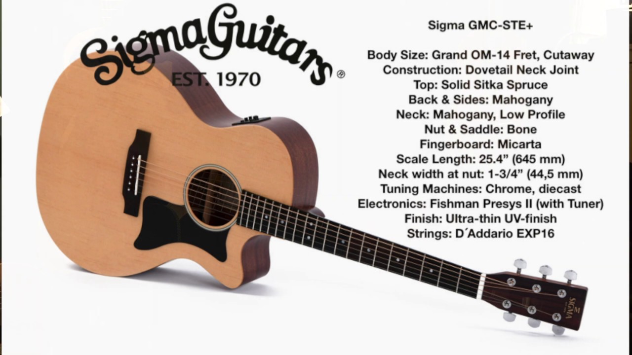 Sigma gmc. Sigma GMC-Ste. Sigma Guitars GMC-Ste-BKB электроакустическая гитара. Sigma GMC-Ste-BKB. Sigma GMC-Ste фото.