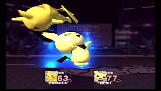 Super Smash Bros Brawl Refined 1.2h Pikachu VS Pichu