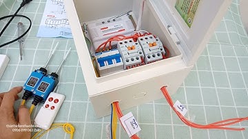 [Đkhien từ xa] Tủ điện Đảo Chiều Cửa Cổng, motor 3 pha bằng Remote Honest HT-7855 ||0906099063