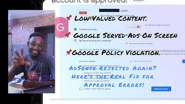 Fixing AdSense Approval Errors Fast | Ads on Screen, Policy Violation & Low Value Content Explained
