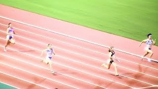 2016ユース陸上女子 4×100mR 予選4組 20161022倉敷中央高