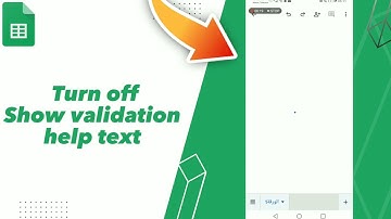 How to Turn off Show validation help text on Google Workspace Sheets