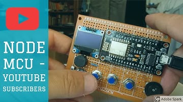 NodeMCU  shows  youtube subscribers, time and temperature