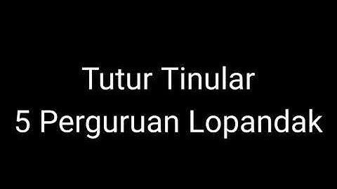 Episode 125 - 126 Tutur Tinular - 5 Perguruan Lopanda
