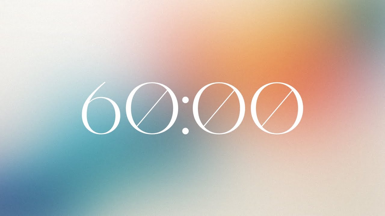 60 Minute Timer - Soft Gradient Aesthetic | Minimalist Countdown - YouTube