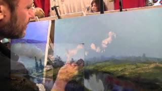 картинка: Игорь Сахаров.Живопись маслом.Берега.Река.Видео 07