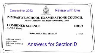 Zimsec Nov 2022, Combined Science Paper 2, Section D or Physics section solutions screenshot 2