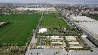 Drone Footage of Coachella Music Festival Polo Grounds Indio CA