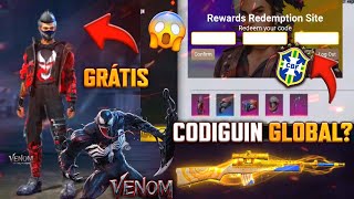 CÓDIGUIN PARA TODOS? VAZOU OS ITENS GRÁTIS DO EVENTO VENOM, NOVA RECARGA - NOVOS EVENTOS FREE FIRE