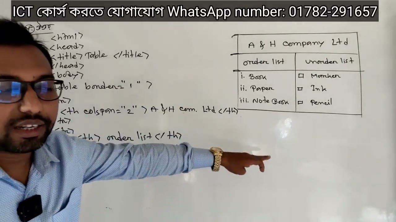 HTML সৃজনশীল প্রশ্নোত্তর || ঢা বো ২৩ hsc ict exam ||