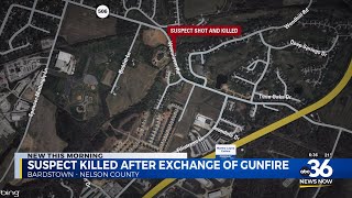 Suspect killed after exchange of gunfire with Deputies