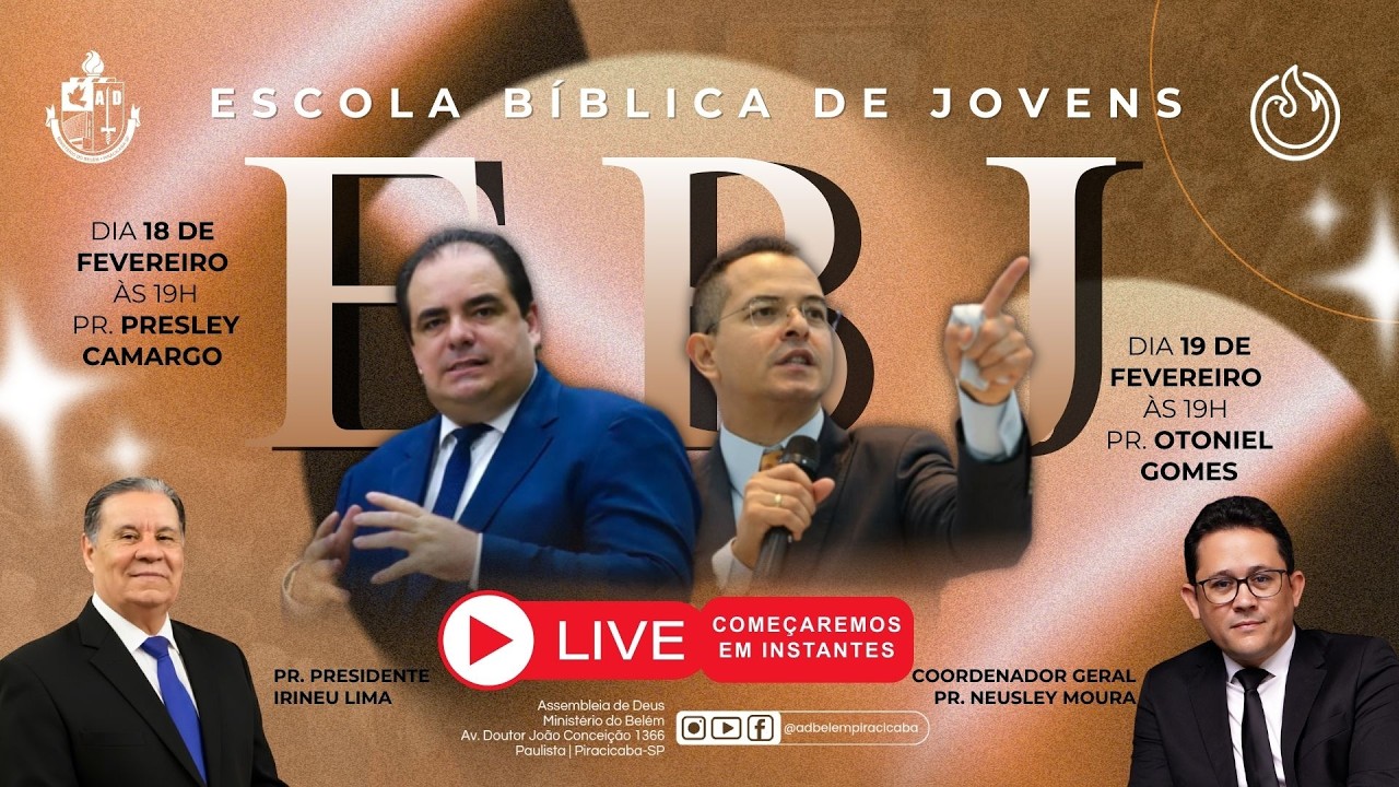 EBJ - ESCOLA BÍBLICA DE JOVENS - ADBP - Piracicaba-SP 19/02/2026