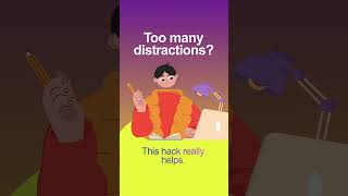 Too many distractions, find some productivity hacks | Conch Ai your AI learning partner. #conchai
