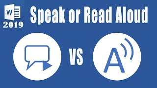 Speak vs read aloud within MS Office word 2019 screenshot 4