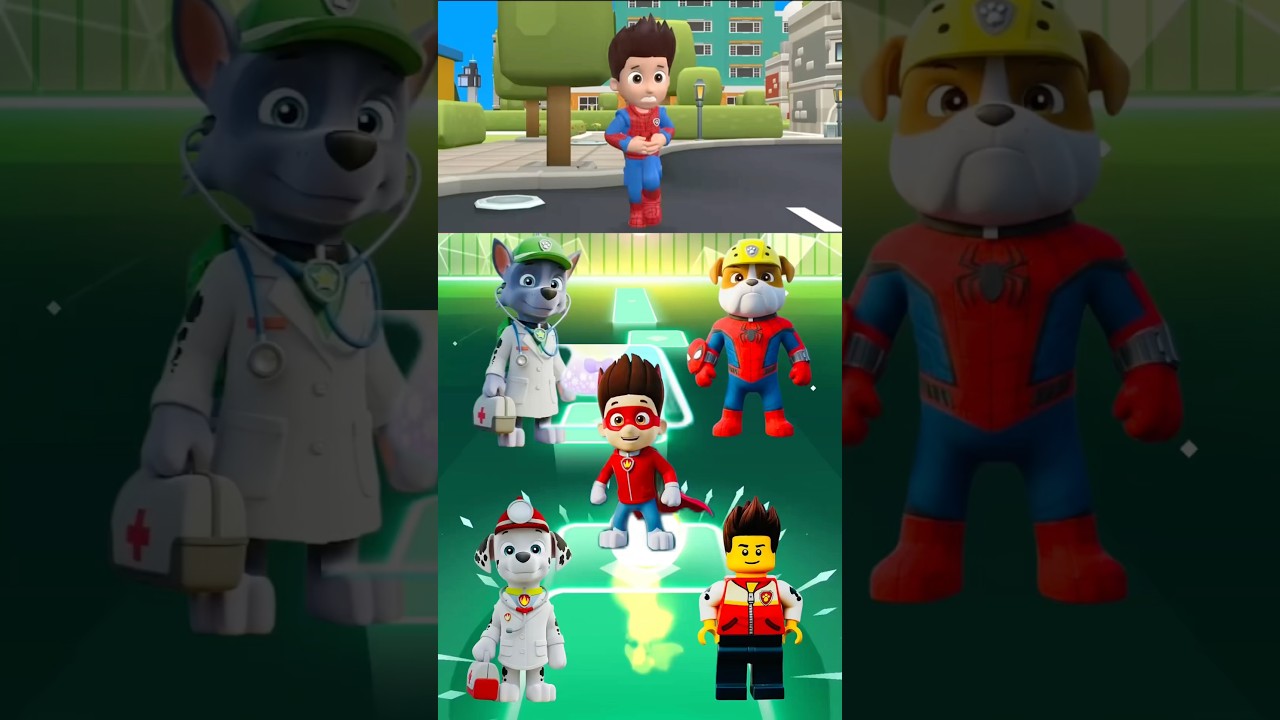 Paw Patrol Scary Chase vs Ryder x Coffin Dance _ Tiles Hop EDM Rush _coffindance _tileshop