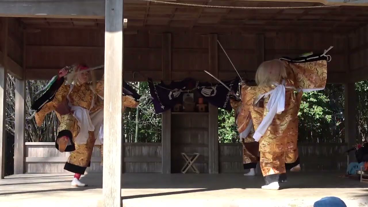 神楽舞 旧剣 小池原神楽 (於)吉野梅園 梅まつり 梅ノ木天満社