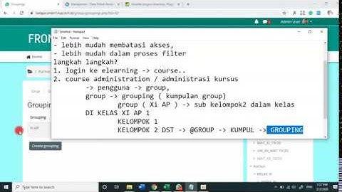 MEMBUAT GROUP DAN ABSENSI PADA ELEARNING ( MOODLE ,  ATTENDANCE)
