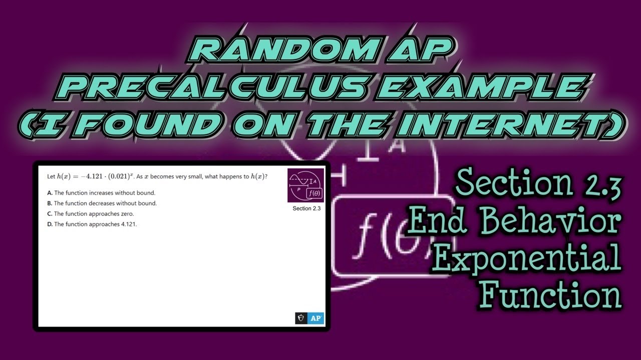 AP Precalculus Section 2.3 Example: Describing End Behavior of an ...