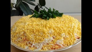 Салат мимоза с горбушей не классический рецепт с яблоками Салат мимоза с горбушей не классический рецепт с яблоками