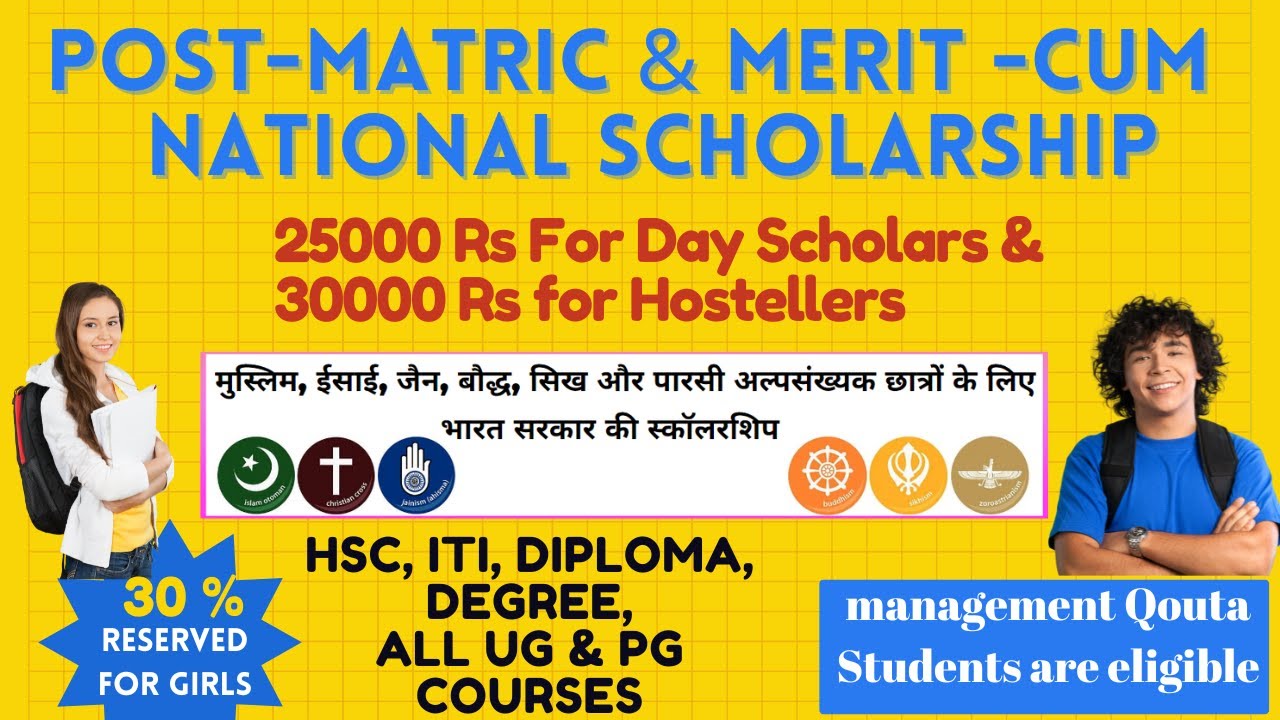 Post Matric /Merit cum means national Scholarship for Minorities.   Malumat Center by MMNF