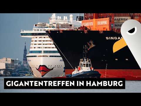 2 Minuten pure Hafenliebe ⚓ Gigantentreffen: AIDAprima meets Singapore Express