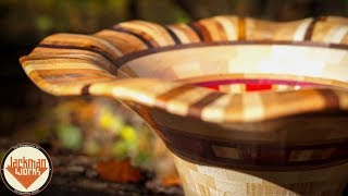 Wavy Segmented Bowl (with epoxy segments)