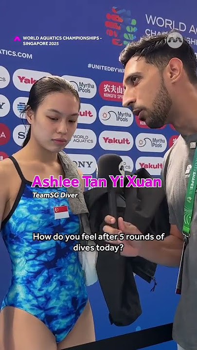 Kay Yian & Ashlee spill right after their 1m springboard event 👀💦#WorldAquaticsChampionship