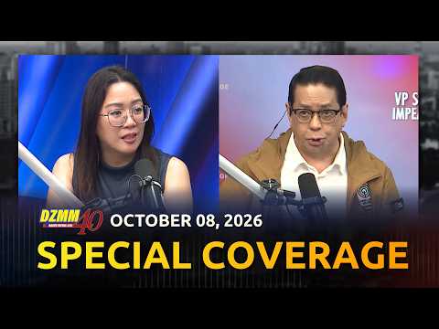 DZMM Special Coverage on VP Sara Duterte's Impeachment trial 6PM | (08 October 2026)