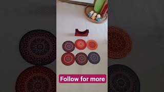 Home Decoration.. Tea Coasters ... Flipkart..