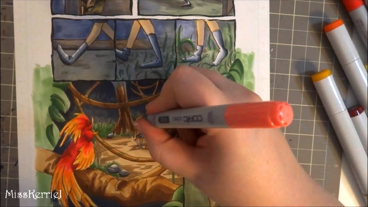 Copic Marker Illustration The Short Comic Page 2 YouTube