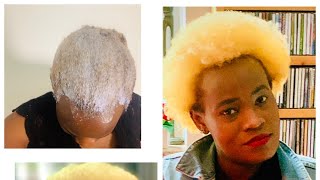 Bleaching my 4c Natural Hair at Home . Step by step