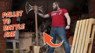 Can you build with scrap wood? || Scrap Wood Battle Axe || @Turgworks #ScrapWoodBuildOff