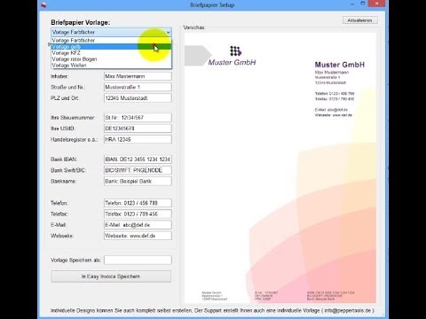 Briefpapier Vorlage Zum Rechnungen Schreiben Erstellen Youtube