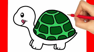 HOW TO DRAW A TURTLE EASY