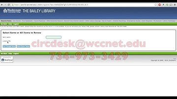 WCC Bailey Library Renew Library Items