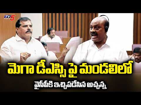 చేతకాని ద*ద్దమ్మల్లా Minister Atchannaidu STRONG Counter To YCP Over MEGA DSC In Legislative Council - TV5NEWS