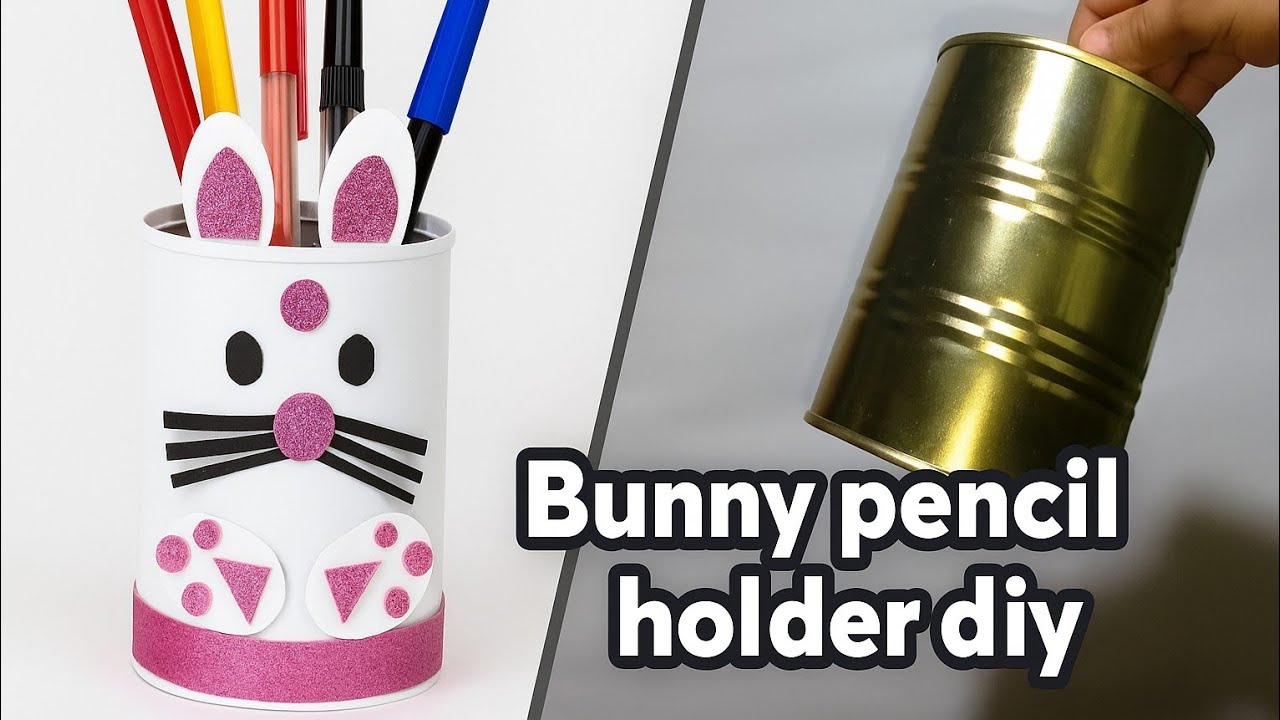 How to make Pen Pencil Holder | Stand from Waste Can Recycle | DIY ...
