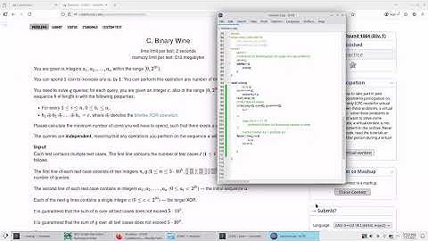 Codeforces 2165C "Binary Wine" screencast (no audio)