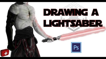 Building A Lightsaber for the Lord of Pain (Photoshop art 24x speed)