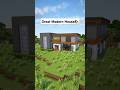 Minecraft Great Modern House🏡 Tutorial #shorts #minecraft #tutorial #foryou #fyp